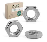 DSM ? Tuercas hexagonales M8 ? Forma baja ? DIN 439 ? Acero inoxidable A2/V2A ? inoxidable y resistente a la corrosión ? Tuercas planas, contratuercas, tuercas medias para construcción de metal