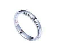 Dsnyu Alianzas de boda para mujer, vintage, anillos de moda, joyería de oro rosa y oro blanco, N 1/2, Oro blanco de 14 quilates, No es una piedra preciosa