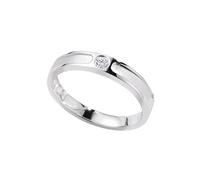 Dsnyu Anillo de compromiso para mujer, alianzas de boda, joyería de diamantes de oro blanco y Pt950, O 1/2, Oro blanco de 9 quilates, Diamante