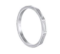 Dsnyu Anillos de compromiso para mujer, anillos de boda únicos de oro blanco de 9 K/14 quilates redondos con caja de joyería, O 1/2, No es una piedra preciosa