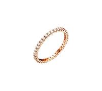 Dsnyu Anillos de oro rosa para mujer, anillos de compromiso vintage con diamantes para mamá, esposa, novia, T 1/2, Oro rosa de 9 quilates, Diamante