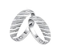 Dsnyu Anillos de pareja 925, juego de anillos de promesa a juego, lluvia de meteoritos, arena, plata, tamaño ajustable, ajuste cómodo, Adjustable, No es una piedra preciosa