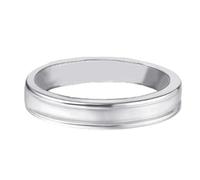 Dsnyu Anillos de plata para mujer, alianzas de boda Pt950 y oro blanco de 9K/14K/18K para cumpleaños, M 1/2, Oro blanco de 14 quilates, No es una piedra preciosa