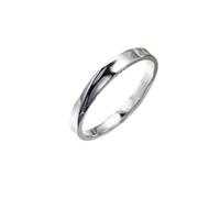 Dsnyu Anillos de promesa de plata para mujer, anillo de eternidad Pt950 y oro blanco de 9K/14K/18K, L 1/2, PT950, No es una piedra preciosa