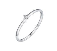 Dsnyu Anillos de promesa para mujer, anillo de compromiso vintage de oro blanco de 9 K/14 quilates con moissanita blanca redonda con caja de joyería, J 1/2, Moissanita