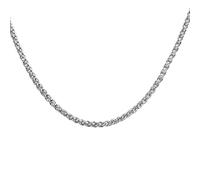 Dsnyu Collar de cadena de acero inoxidable plateado, cadena de trigo de 45-90 cm, cadena de 3/4/5/6/6 mm, collares de cadena para hombre para el día de San Valentín, Acero inoxidable, No es una piedra