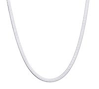 Dsnyu Collar para hombre, 45 - 60 cm, cadena de acero inoxidable plateado para prometida, ancho 3/4/5/6 mm, Acero inoxidable, Sin circonitas cúbicas
