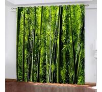 Dsnyu Cortina de cocina, cortina para dormitorio, verde, poliéster, árbol y diseño de hojas, decoración, juego de 2 unidades, 102 x 183 cm (ancho x alto)