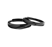 Dsnyu Juego de anillos 925 para parejas, anillos de promesa a juego para él y ella, banda Mobius, tamaño ajustable, regalo de cumpleaños y día de San Valentín, Adjustable, No es una piedra preciosa