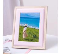 Dsnyu Picture Frames Vintage Picture Frame 30 x 41 cm Rosa Rectángulo MDF Acrílico Horizontal/Vertical para Mesa Pared