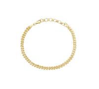 Dsnyu Pulsera de cadena para mujer, elegante pulsera de cadena de oro amarillo, moda clásica, 6inches, Oro amarillo de 9 quilates, No es una piedra preciosa