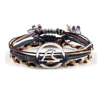 Dsnyu Pulsera de cordón para hombre, pulsera de cuerda ajustable, accesorios para cumpleaños, plata, 3 unidades, 6.69"-11", No es una piedra preciosa