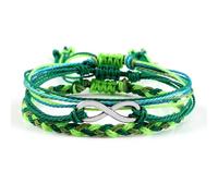 Dsnyu Pulseras de cordón para mujer, pulsera de cuerda ajustable, elegante, joyería de moda, plata/oro, 3 piezas, 6.69"-11", No es una piedra preciosa