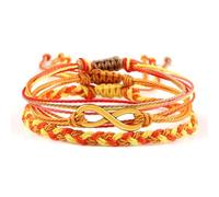 Dsnyu Pulseras de oro para hombre, pulsera de cuerda ajustable elegante para cumpleaños, 3 piezas, 6.69"-11", No es una piedra preciosa
