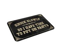 Dsocuiubos Man Cave Bar Knock Slowly So I Have Time to Put On Pants Mat Outdoor Husband Gifts Funny Felpudos para Outdo (tamaño: 65 x 90 cm)