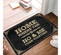 Dsoluuing Alfombras de cocina rústicas Home Where The Ho & Me Come Together Mat grande para puerta delantera al aire libre alfombra de bienvenida otoño (tamaño : 40 x 60 cm)