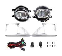 Dsonbc Faro Antiniebla Delantero Para Land Para Cruiser Para LC200 GRJ200 2016-2018 1 Juego De Faros Antiniebla LED Cubierta Luz Delantera Bisel Con Kit Cables Súper Brillante(LED White Set)