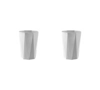 DSOUWEH 2 Juegos de Bote de basura Fácil de ahorrar espacio Durable - Solución para desechos domésticos Bote de basura de plástico liviano para el hogar Botes de basura blanco L, blanco L, 2Conjunto