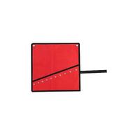 DSOUWEH Bolsa Enrollable para Herramientas, Llave Resistente a desgarros, protección Duradera para Herramientas, Tela, Rollo de Herramientas Oxford Resistente, Rojo Paquete de 10