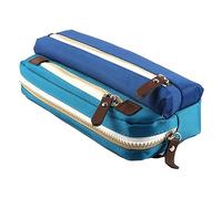 DSOUWEH Estuche para lápices Kawaii con múltiples Capas - Artesanía Exquisita Impermeable No es fácil de deformar Poliéster Capacidad Lindo, Azul Claro+Profundo