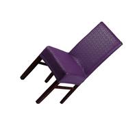 DSOUWEH Protector de silla, sillas de comedor con aspecto nuevo, amplia aplicación, funda para silla de comedor de PU, fundas para sillas de PU, funda para sillas, encaje morado