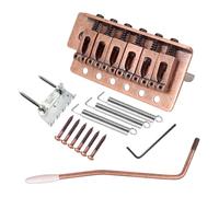 DSOUWEH Puente trémolo de guitarra eléctrica de 6 cuerdas con barra Whammy confiable y duradero, Cobre rojo