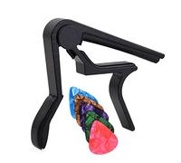 DSOUWEH Reemplazo de capos de guitarra eléctrica de aleación de aluminio, instrumento de cuerda Universal, accesorios para púas de ukelele, regalo de cumpleaños, Negro