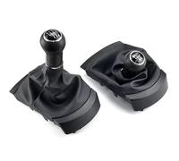 DSPOLIMV Compatible con Seat para Ibiza 2002 2003 2004 2005 2006 2007 2008 Pomo De Cambio Marchas con Funda para Palanca De Cambios Automática, Adaptador Cambio Palanca Perilla(5-Speed)