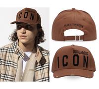 DSQUARED2 BE ICON BE COOL Gorra Trucker Basebbol Kappe Vintage Marrón