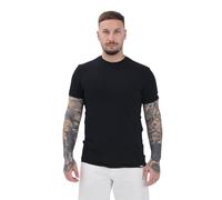 DSQUARED2 Camiseta de manga corta negra para hombre y mujer con parche logo, Negro , XL