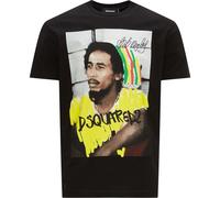 Dsquared2 Cool Fit Bob Marley Logo Black T-Shirt