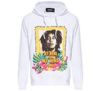 Dsquared2 Cool Fit Bob Marley Logo White Hoodie