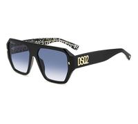 DSQUARED2 D2 0128/S Gafas de Sol, Black Pattern White, 58 para Hombre