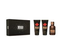 DSQUARED2 Wood Pour Homme - Estuche de 100 ml + Gel de ducha 100 ml + Bálsamo para después del afeitado 100 ml