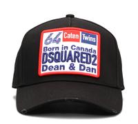 Dsquared2 Family Business 64 Gorra Unisex Baseballcap Negro Algodón Canvas