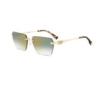 Dsquared2 Hombre D2 0102/S PEF/D6 Gafas de sol Metal Oro Verde Cuadrada Reflejado Sombreado