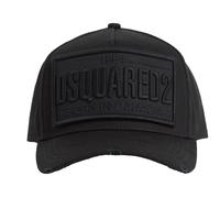 Dsquared2 Gorra Baseball Icon Born Fighter Retro Cap Unisex Negro Algodón