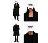 Dsquared2 Gorra Baseball Milano Logo Icon Mütze Gorra Unisex Blanca