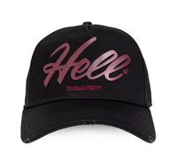 Dsquared2 Gorra de Béisbol HELL Icon Retro, Gorra Unisex Negra, BCM0831