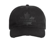 Dsquared2 Gorra De Beisbol Negra Hoja Icono Gorro Capucha