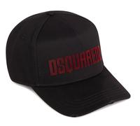Dsquared2 Gorra De Béisbol Negra Lona Algodón Unisex Con Logo Bordado Ajustable