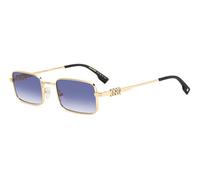 Dsquared2 Hombre Dsquared2 D2 0104/S LKS/08 Gafas de sol Metal Oro Azul Cuadrada Normal Sombreado