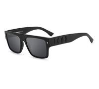 Dsquared2 Hombre Dsquared2 ICON 0003/S 003/T4 Gafas de sol Acetato Negro Gris Cuadrada Espejo