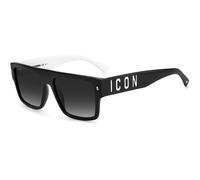 Dsquared2 Hombre Dsquared2 ICON 0003/S 80S/9O Gafas de sol Acetato Negro/blanco Gris Cuadrada Sombreado