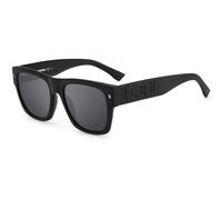 Dsquared2 Hombre Dsquared2 ICON 0004/S 003/T4 Gafas de sol Acetato Negro-opaco Plata Cuadrada Espejo