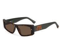 Dsquared2 Hombre Dsquared2 ICON 0007/S 086/70 Gafas de sol Acetato la Habana Marrón Mariposa