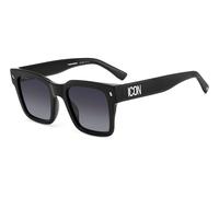 Dsquared2 Hombre Dsquared2 ICON 0010/S 807/9O Gafas de sol Acetato Negro Gris Cuadrada Normal Sombreado