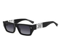 Dsquared2 Hombre Dsquared2 ICON 0011/S 807/9O Gafas de sol Acetato Negro Gris Cuadrada Normal Sombreado