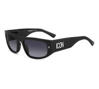 Dsquared2 Hombre ICON 0016/S 807/9O Gafas de sol Acetato Negro Gris Cuadrada