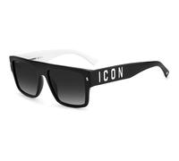 Dsquared2 Hombre Dsquared2 ICON 0003/S 80S/9O Gafas de sol Acetato Negro/blanco Gris Cuadrada Sombreado